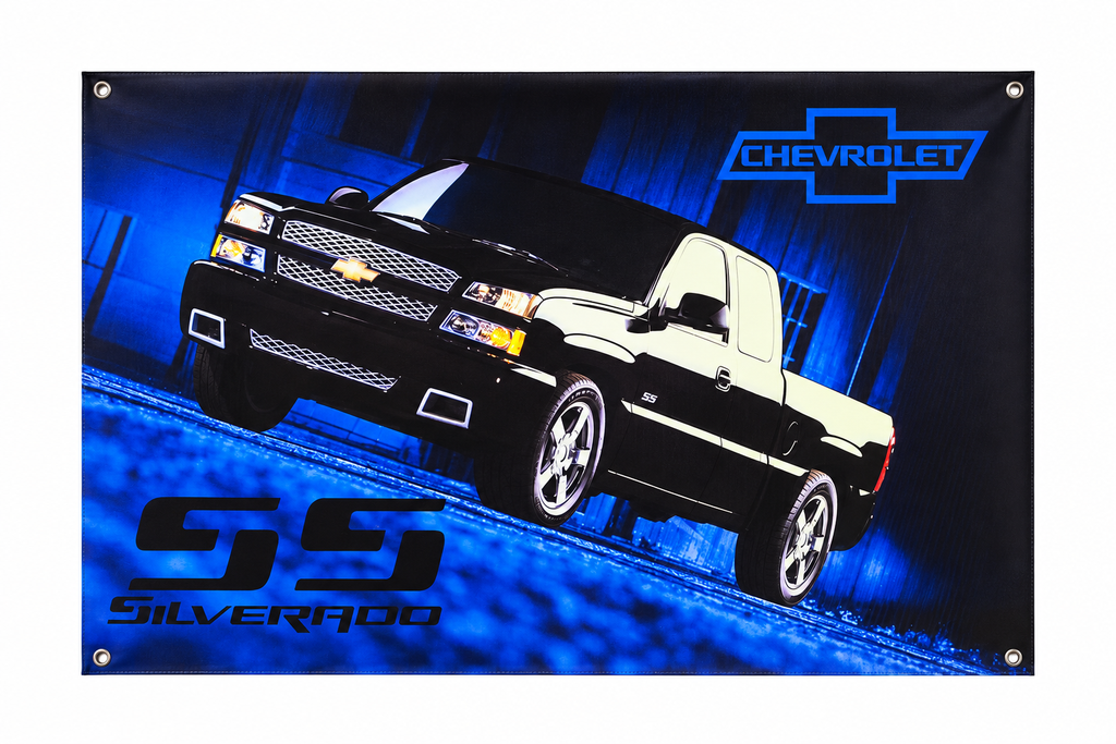 Black 2003-2006 Chevrolet Silverado SS Automotive Wall Poster, 30 1/2 x 20 1/2 in, Garage and Man Cave Decor - product view