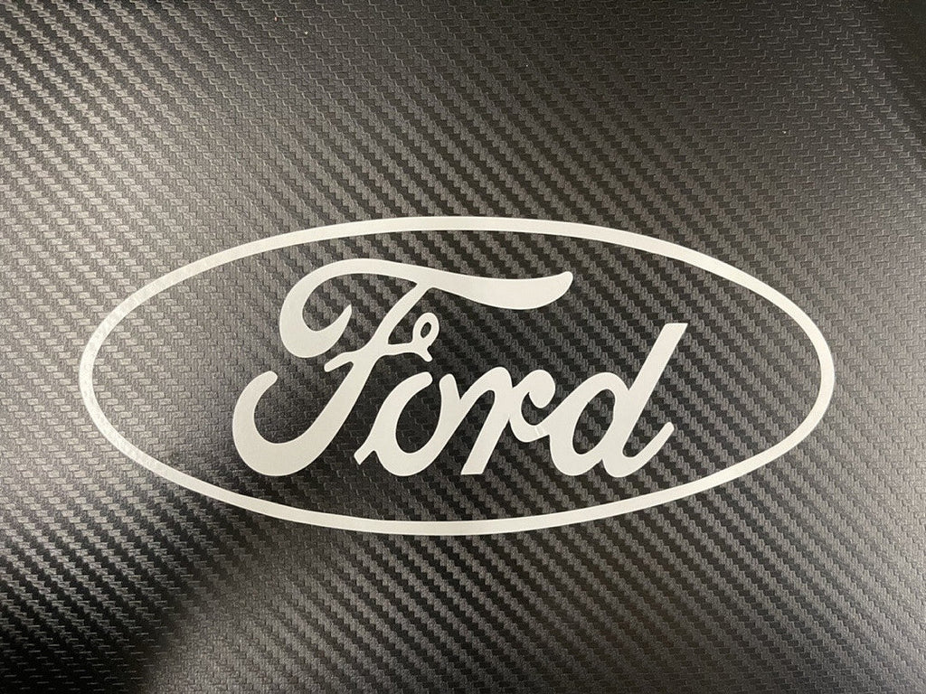 White Ford Vinyl Sticker