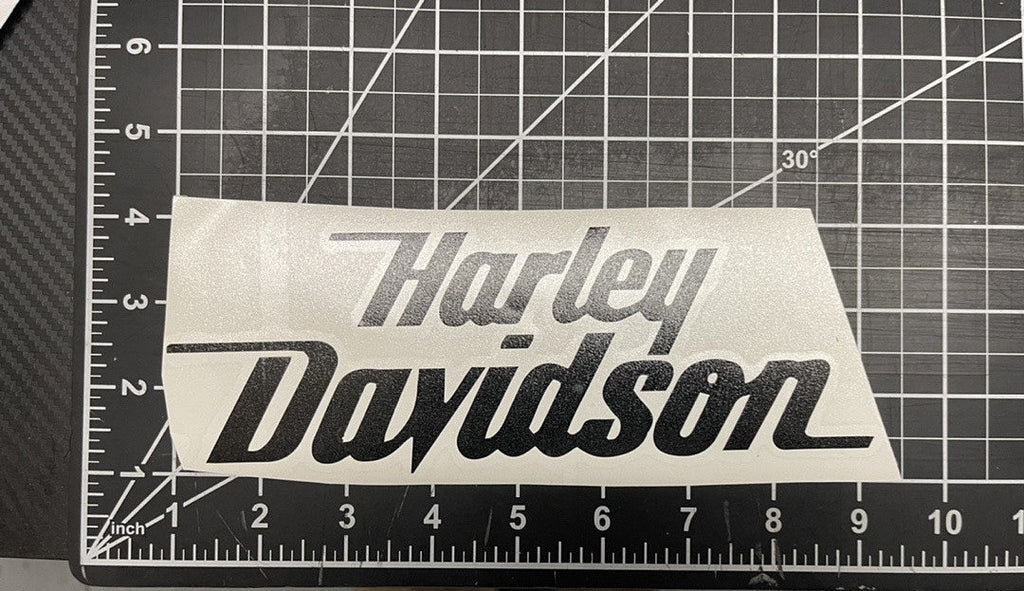 Black Harley Davidson Logo Vinyl Sticker