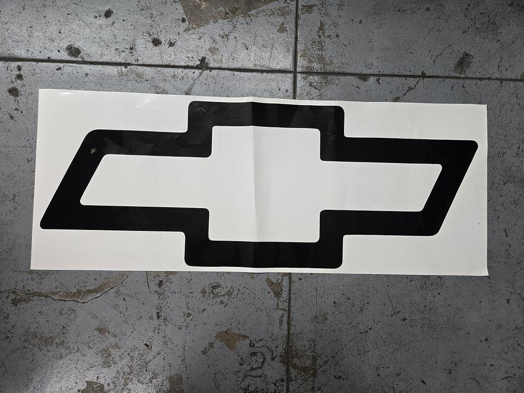 Chevy Outline Black Vinyl Sticker
