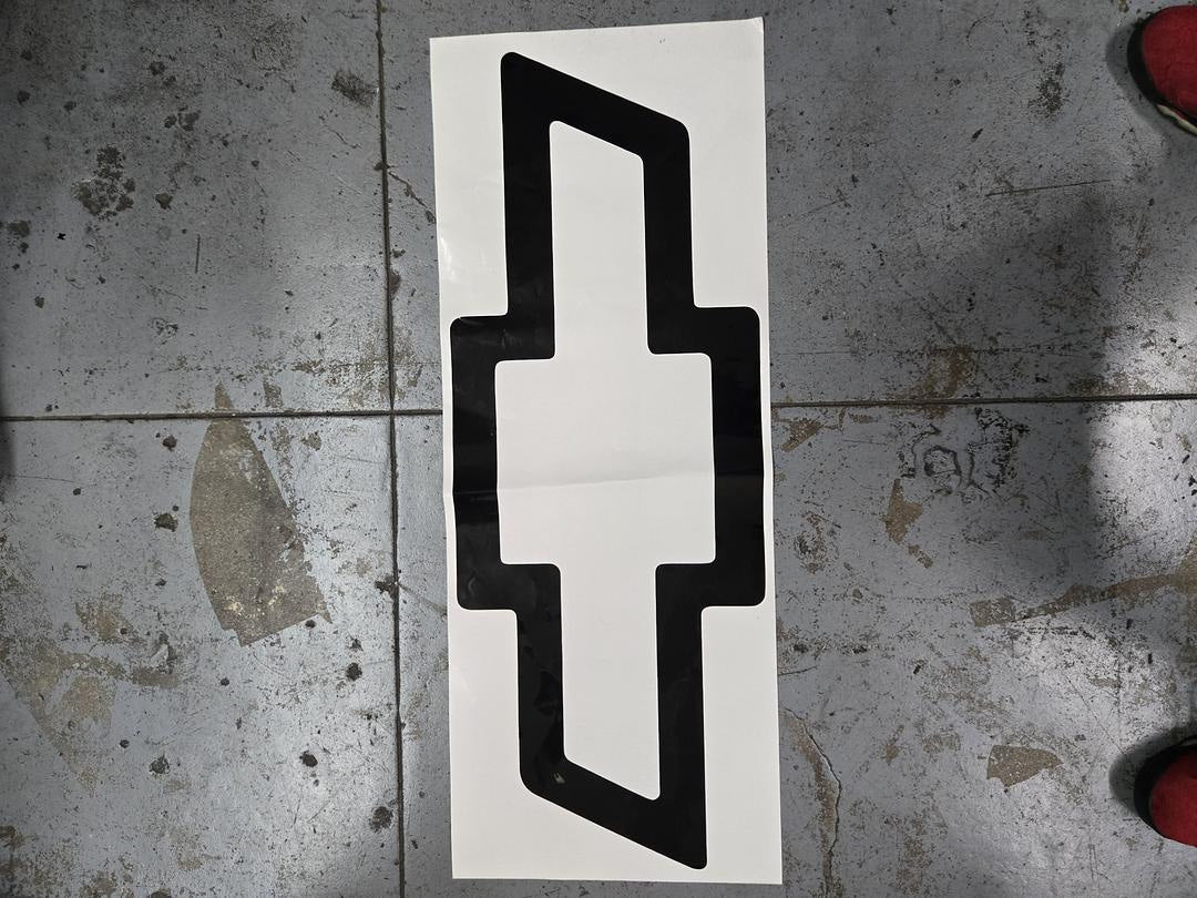 Chevy Outline Black Vinyl Sticker