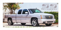 Silver 2003-2006 Chevrolet Silverado SS Automotive Wall Poster, 32 x 16 in, Garage and Man Cave Decor - product view
