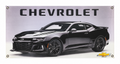 Black Chevrolet Camaro ZL1 Automotive Wall Poster, 32 x 17 in, Garage and Man Cave Decor - product view